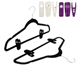 Clothes Fabric Velvet Clips Colorful Plastic Velvet Hanger Clip for Velvet Hangers