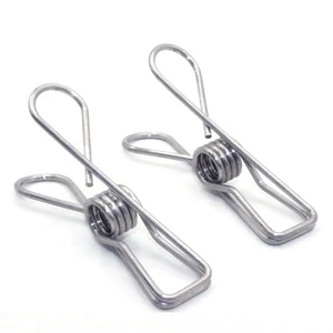Stainless Steel Spring Clamp air Drying Clip Good Elasticity Clothespin Metal Multi-purpose Clothespin