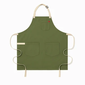 High Quality Heavy Duty Reusable Sleeveless Kitchen Apron Canvas Embroidered Washable Chef's Clothing Men Women Household Baking