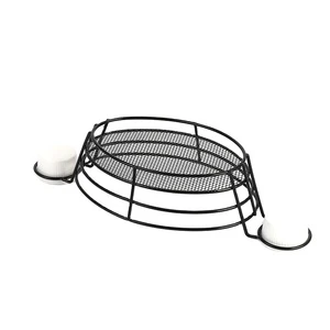 Metal fruit holder modernize metal wire food serving baskets display food basket for restaurant