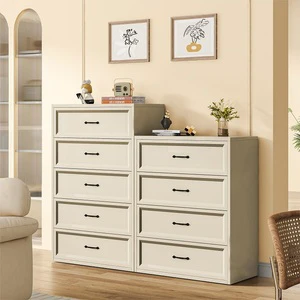 YOUBAI Luxury Modern Tall Boy White Chest of Drawers Chinese Style Bedroom Storage for Children & Babies Lock for Warehouse Use