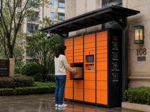 24/7 Self-service Residential Smart Parcel Locker with Electronic Lock Assembled Steel Construction Powder Coating