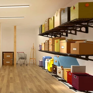 Garage Storage System - Heavy Duty Triangle Brackets for Wall Mounted Shelving, Max Load 200lbs