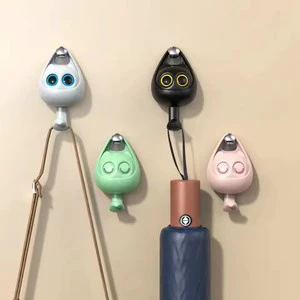 Creative Cute Wink Cat Animals Wall Hanging Hook Household Storage Rack Wall Decoration Free Punching for Clothes Hat Scarf Key