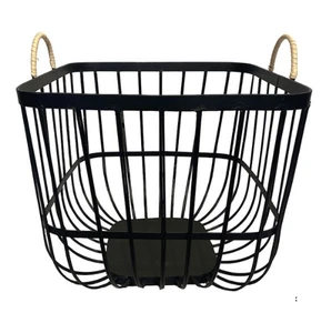 Kitchen Storage Metal Wire Basket for Organization and Space Utilization Round Laundry Metal Wire Storage Basket