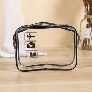 Eco-Friendly PVC Waterproof Clear Travel for Toiletry Bag with Zipper Closure Portable Makeup & Wash Organizer