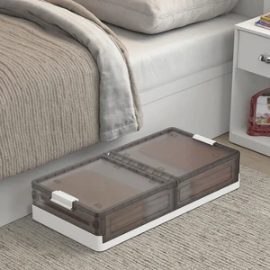 Sesame Household Storage Cabinet Bed Bottom Storage Box Collapsible Drawer Type Clothes Storage Bin With Wheels Under Bed
