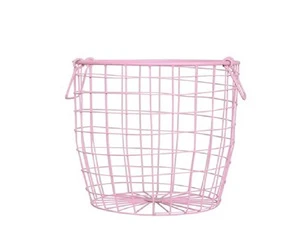 High Quality Eco-Friendly Copper Plated Metal Wire Basket with Handle Modern Design for Storage & Laundry Use Wholesale
