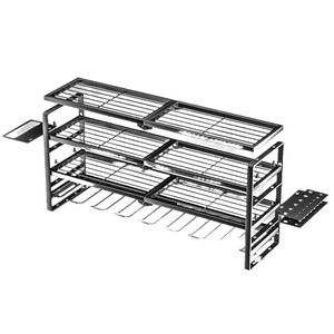 4-Layer Electric Wall-Mounted Garage Tool Storage Rack Modern Design Iron Hardware Drill Rack Multifunctional Utility Racks