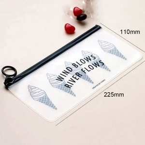 Travel Waterproof Clear PVC Translucent Eco-Friendly Luxury Zipper Wash Cosmetic Bag Bath Storage Pouch Portable Printed Pattern
