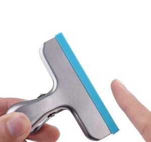 Stainless Steel Food Chip Bag Clip Snack Storage Sealing Bag Clip with Silicone Edge