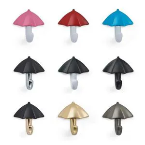 Creative Umbrella Shape Colorful Hanger Holder Home Bedroom Wall Hook Decoration Accessories Cast Zinc Hanger Towel Wall Hook