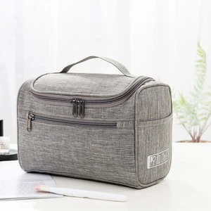 Large Capacity Waterproof Polyester Zipper Cosmetic Bag Multi-Functional Portable Storage Travel for Bag Hook Toilet Bag