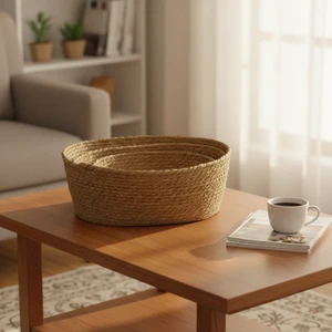 Woven Baskets for Storage Natural Basket with Handle for Organizer
