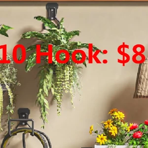 YOUPON YBH-GH830 Home Storage System Hanging Garden Hose High Load Bearing Easy install Metal Wall Mount Garage Hooks