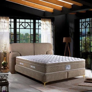Contemporary Modern Turkish Hotel Bedroom Bed Set Featuring Hydraulic Storage Bed Base Padded Headboard High Home Furniture