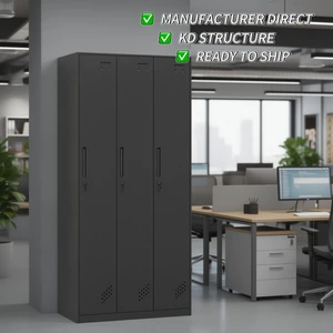 Multi-Door Locker Cabinet With Anti-Rust Coating Perfect For Gym Office School Or Locker Room Storage With Key Lock