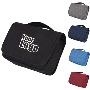 Qetesh Factory Made Wholesale Travel Large Capacity Wash Bag Custom Logo Hanging Bathroom Organizer