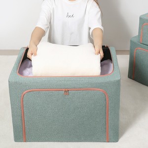 Cloth Steel Frame Folding Storage Box for Clothes Foldable Stackable Storage Box With Household