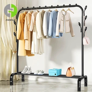 Hot Sale Storage Space Garment Display Rack Metal Coat Organizer Clothes Rack Shelf