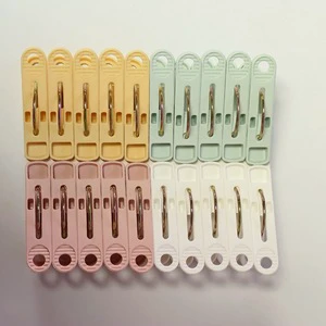 20pcs/bag Household Multi-functional Multi-color Plastic Clothes Peg