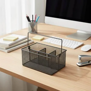 High Quality Square Metal Wire Storage Basket for Office