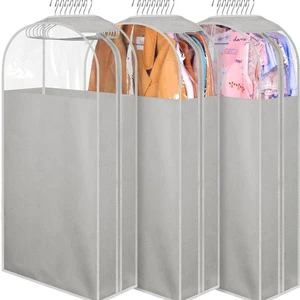 Extra Large Garment Bag Dust Cover, Clear Window Suit Storage Bag, Breathable Clothing Protector for Multi Garment Storageing
