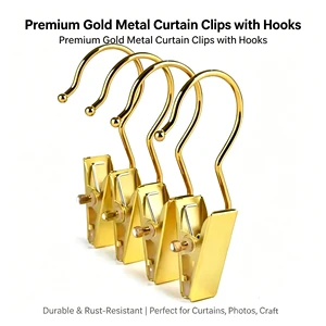 Seamless Golden Iron Single Hook Clothespin Drying Clip for Pants Skirt Household Use