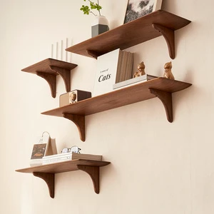 Custom Solid Wood Floating Shelf, Wall Mounted Bookshelf for Living Room, Bedroom, Study Room Decorative Storage