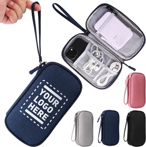 Cable Organizer Bag with Custom Logo, Travel Electronic Accessories Case, Portable Wire Storage Pouch for Charger and Cables