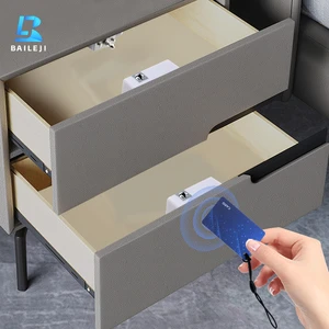 RFID Card Drawer Locker For Gym Sauna Invisible Aluminum Alloy Cabinet Lock With Tuya App WiFi Cloud Data Storage Option
