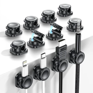 8 Pack Magnetic Cord Organizer, Easy Secure Adhesive Cable Organizers, Wire Holder Keeper Organizer Management