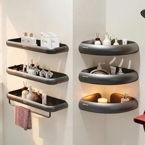 Bathroom Shelf, No Drilling Required, Wall-mounted Above The Washbasin, Shower Gel Storage Rack