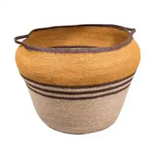 New Handcrafted Sea Grass Basket Foldable Stylish Storage Baskets Woven Jute Bins Box Home Hotels Restaurants Laundry Made Rope