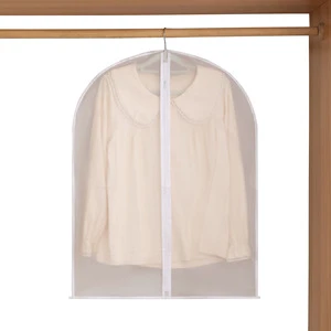 Clothing Dust Cover PEVA Non-Woven Fabric Transparent Frosted Waterproof Clothes Hanging Bag Wardrobe Storage Bag