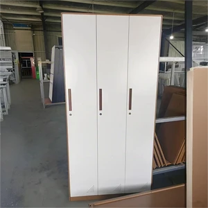 Lockers for Gym Steel Metal 3 Door Locker Cabinet with Ventilation Hooks Large Storage for Fitness Clubs Gyms Changing Rooms