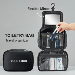 Hanging Toiletry Bag with Mirror, Travel Toiletry Bag for Easy and Quick Access