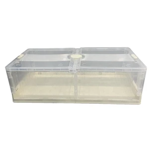 Clear Under Bed Storage Box with Divider - Large Capacity Plastic Organizer for Clothes/Blankets