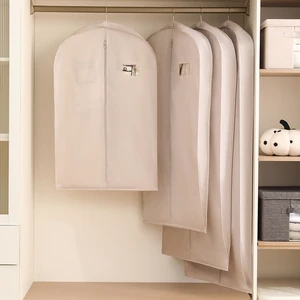 Custom Logo Garment Bags Luxury Gown Durable Dust Dress Cover Cationic Polyester Storage Suit Cover Bags