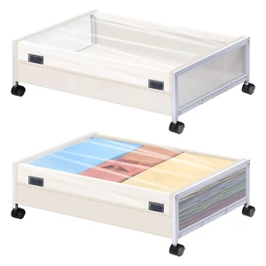 Large Capacity Quilt Storage Bag Folding Bag Clothes Blanket Bedding Storage Organizer Under Bed Storage Bag With Wheel