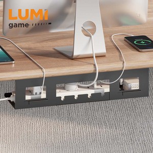 CC11-13-1 Wholesale Under Desk Cable Management Tray Large Steel Wire Organizer Basket Screw Fix For Office Home Desk Storage