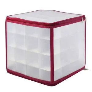 Christmas Ball Storage Box Desktop Storage Organizer PP Waterproof Transparent Christmas Decoration Storage Box
