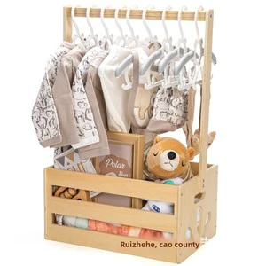 Wooden Storage Box Baby Home-Use Clothing Toy Organizer Multi-Functional Modern Minimalist Hat Coat Rack Shelf Customizable Size