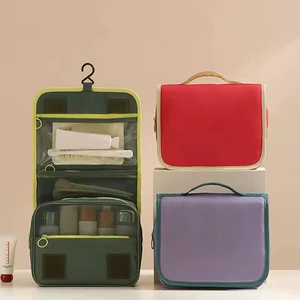 Customized Toilet Bag Travel Storage Bag Weekend Travel Business Dry Wet Separation Cosmetic Bag With Hook for Women
