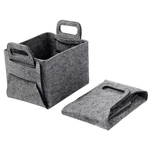 Good Quality Multifunctional Foldable Felt Woven Storage Basket Kids Bedroom Laundry Custom Logo Customizable Size OEM/ODM