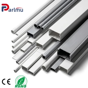 High Quality 220V Rated PVC Fire Resistant Self-Adhesive Cable Trunking Wire Duct Wiring Channel For Wall Mount Home Office