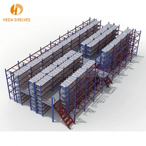 High-Density Industrial Mezzanine Floor System Customized Heavy Duty Steel Warehouse Storage Platform Stacking Racks & Shelves