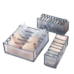 Multifunctional Small Underwear Storage Box Set Bra Pant Socks Clothing Organizer Fabric Foldable Lightweight For Drawer Closet