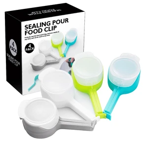 Household Kitchen Tool Bag Clips Closure Keeping Sealer Clamp Plastic Bread Snack Sealing Clip Seal Pour Food Storage Bags Clips