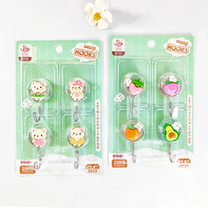 Creative Cartoon Cute Style Hooks Waterproof Robes Hats Handbags Hangers for Bathroom Living Room Wardrobe Cleaning for Jewelry